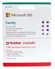 Microsoft 365 Family + McAfee LiveSafe